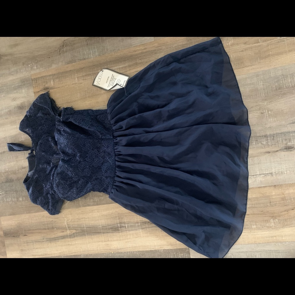 Navy blue formal short dress